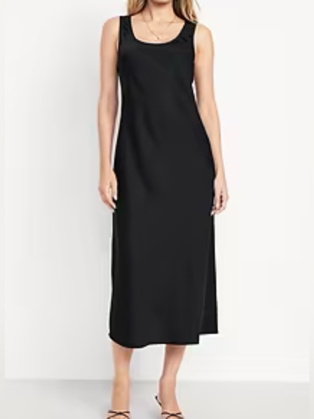 NWT Old Navy sleeveless satin midi dress, size XL